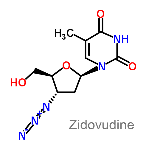 Структурная формула Зидовудин + Ламивудин + Невирапин