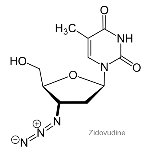 Структурная формула Зидовудин