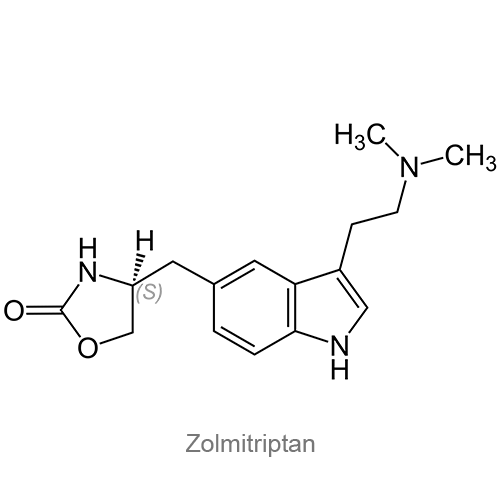 Структурная формула Золмитриптан