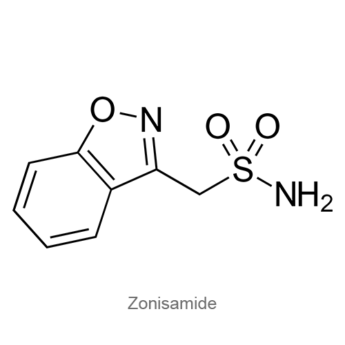 Структурная формула Зонисамид