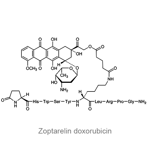 Структурная формула Зоптарелин доксорубицин