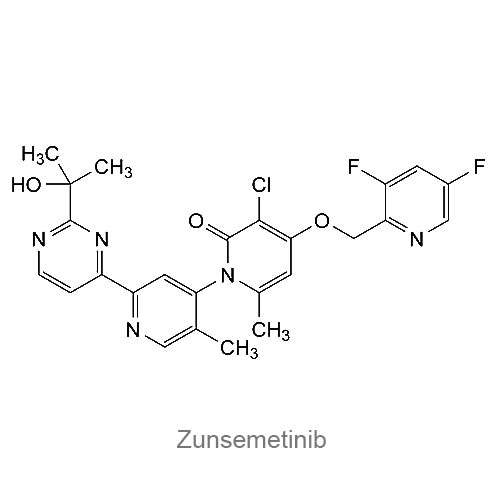 Структурная формула Зунсеметиниб