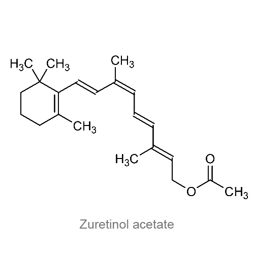 Структурная формула Зуретинола ацетат